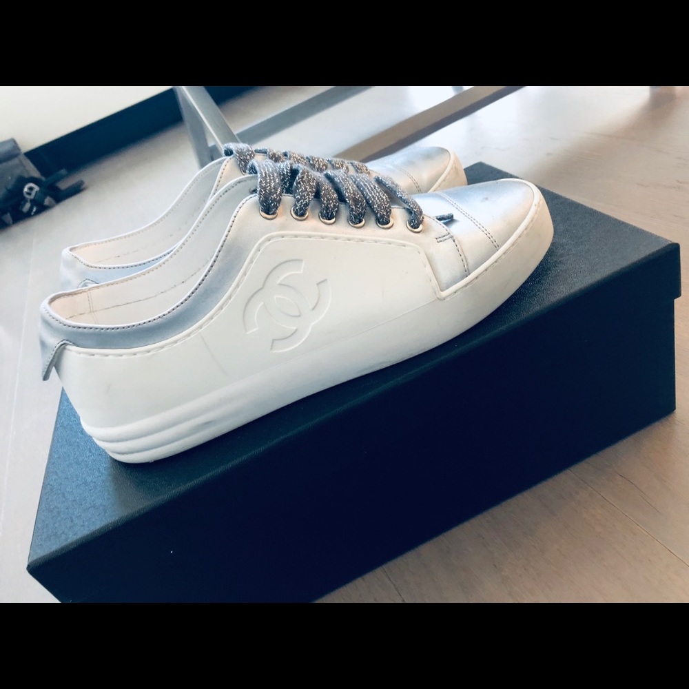 Chanel SS17 Silver/white Sneakers